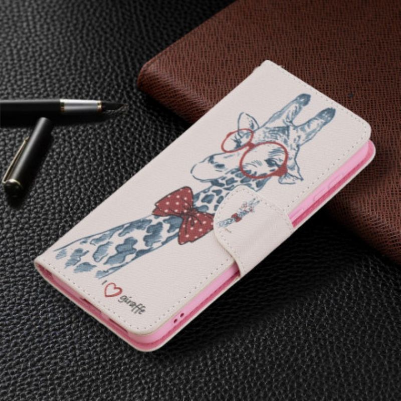 Flip Cover Huawei P50 Brainy Giraffe