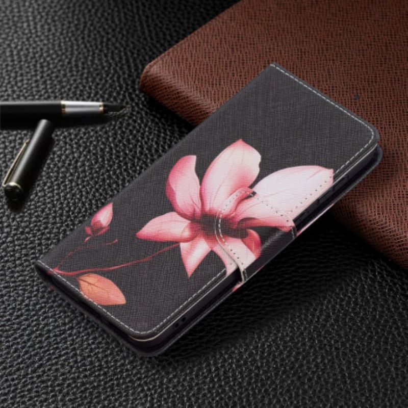 Flip Cover Huawei P50 Pink Blomst