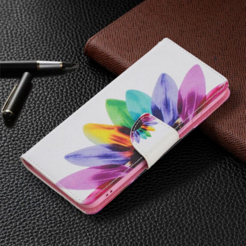 Flip Cover Til Huawei P50 Blomsterakvarel