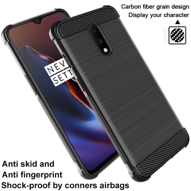 Cover OnePlus 7 Mobilcover Imak Børstet Kulfiber