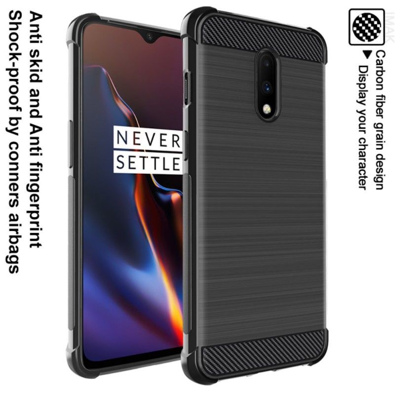 Cover OnePlus 7 Mobilcover Imak Børstet Kulfiber