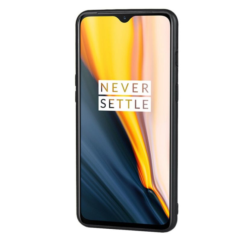 Cover OnePlus 7 Sort Dobbelt Kortholder