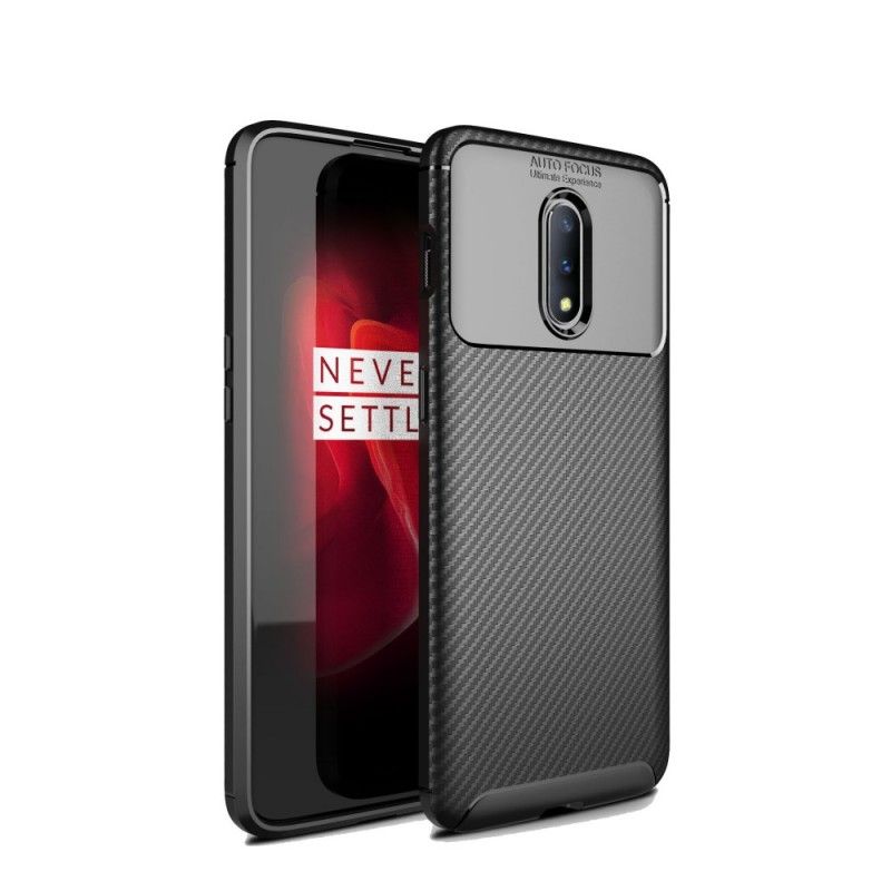 Cover OnePlus 7 Sort Fleksibel Kulfibertekstur