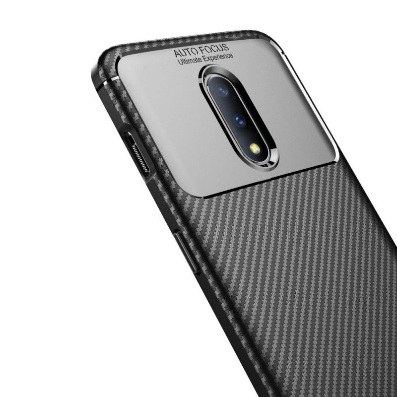 Cover OnePlus 7 Sort Fleksibel Kulfibertekstur