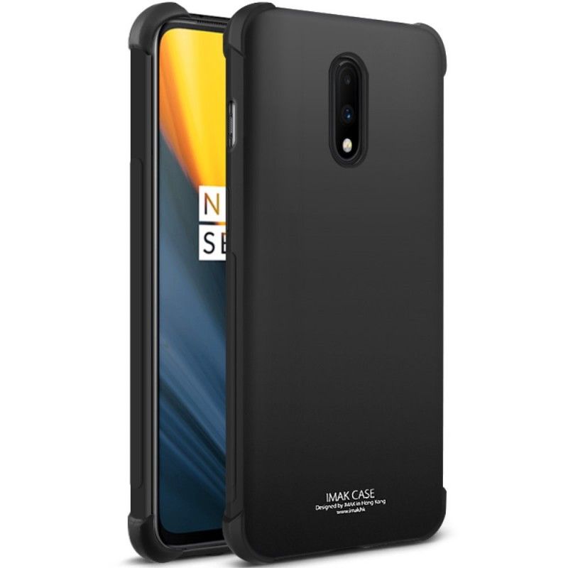 Cover OnePlus 7 Sort Fleksibel Silikone Med Imak Skærmfilm