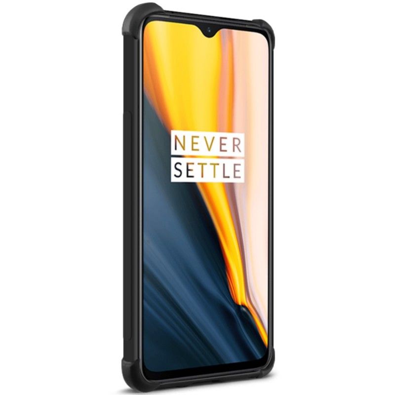 Cover OnePlus 7 Sort Fleksibel Silikone Med Imak Skærmfilm