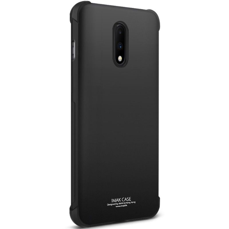 Cover OnePlus 7 Sort Fleksibel Silikone Med Imak Skærmfilm