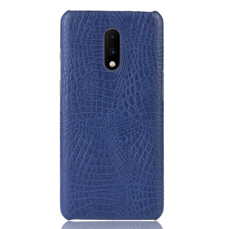 Cover OnePlus 7 Sort Krokodillehudeffekt