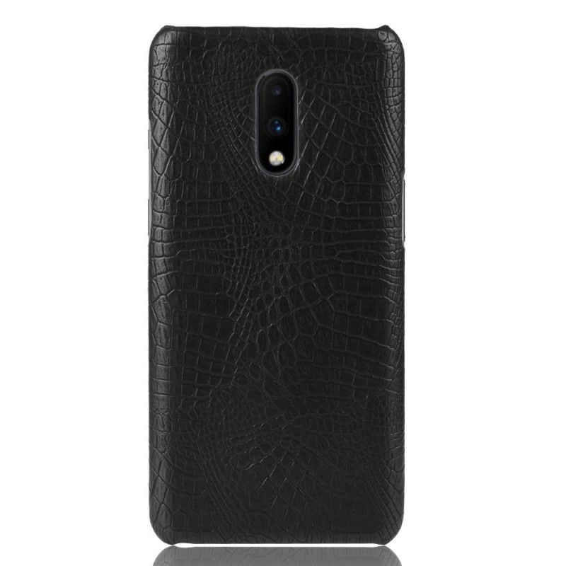 Cover OnePlus 7 Sort Krokodillehudeffekt