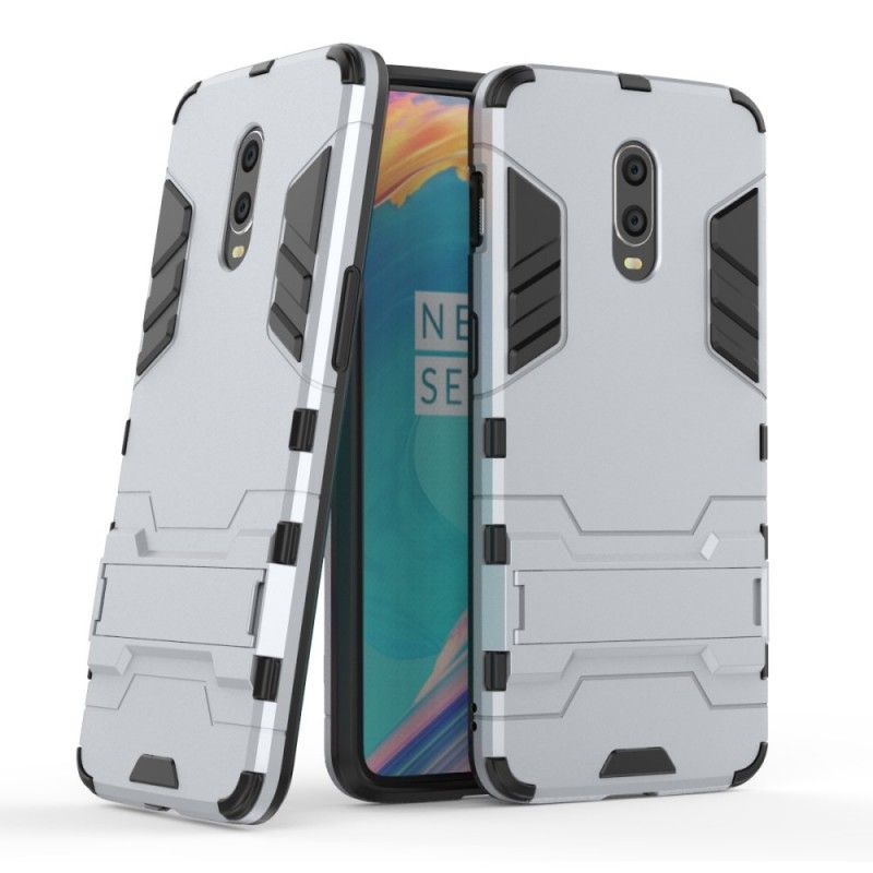 Cover OnePlus 7 Sort Mobilcover Ultra Resistent Med Støtte