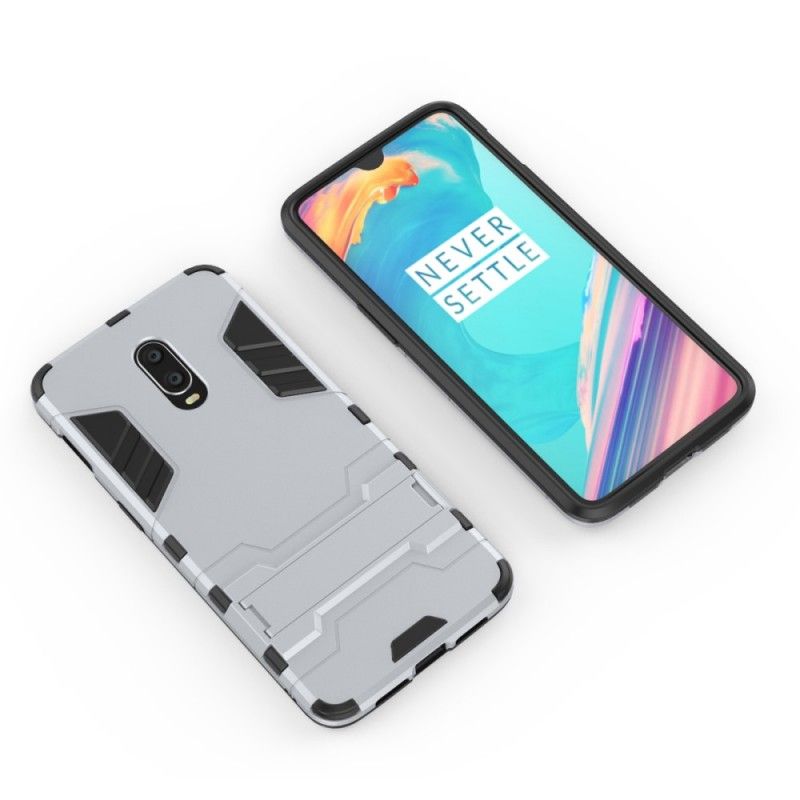 Cover OnePlus 7 Sort Mobilcover Ultra Resistent Med Støtte