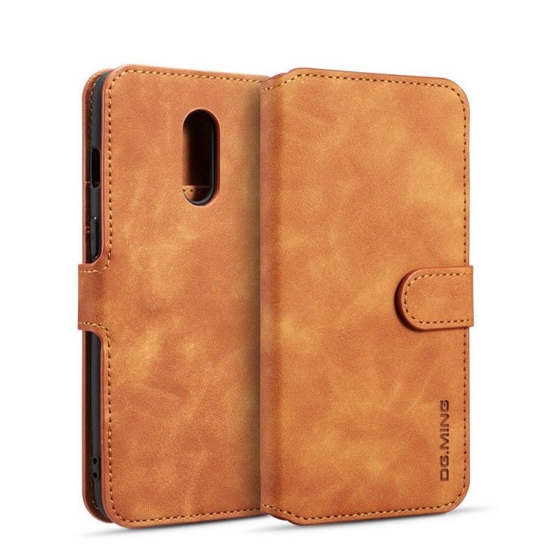 Flip Cover Læder OnePlus 7 Sort Dg. Retro Ming Original