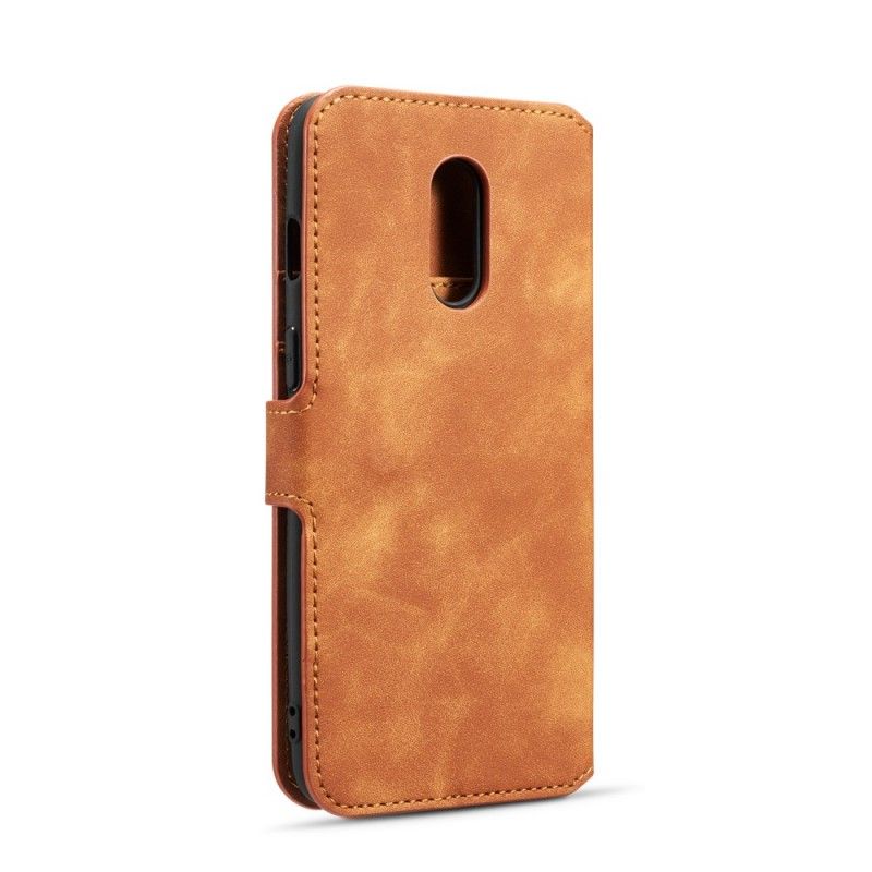 Flip Cover Læder OnePlus 7 Sort Dg. Retro Ming Original