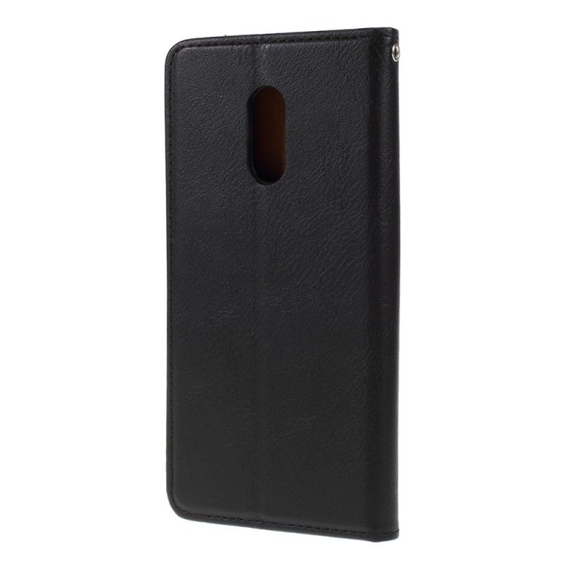 Læder Cover for OnePlus 7 Sort Kortholder I Kunstlæder