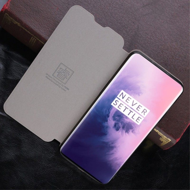 Læder Cover OnePlus 7 Sort Mofi