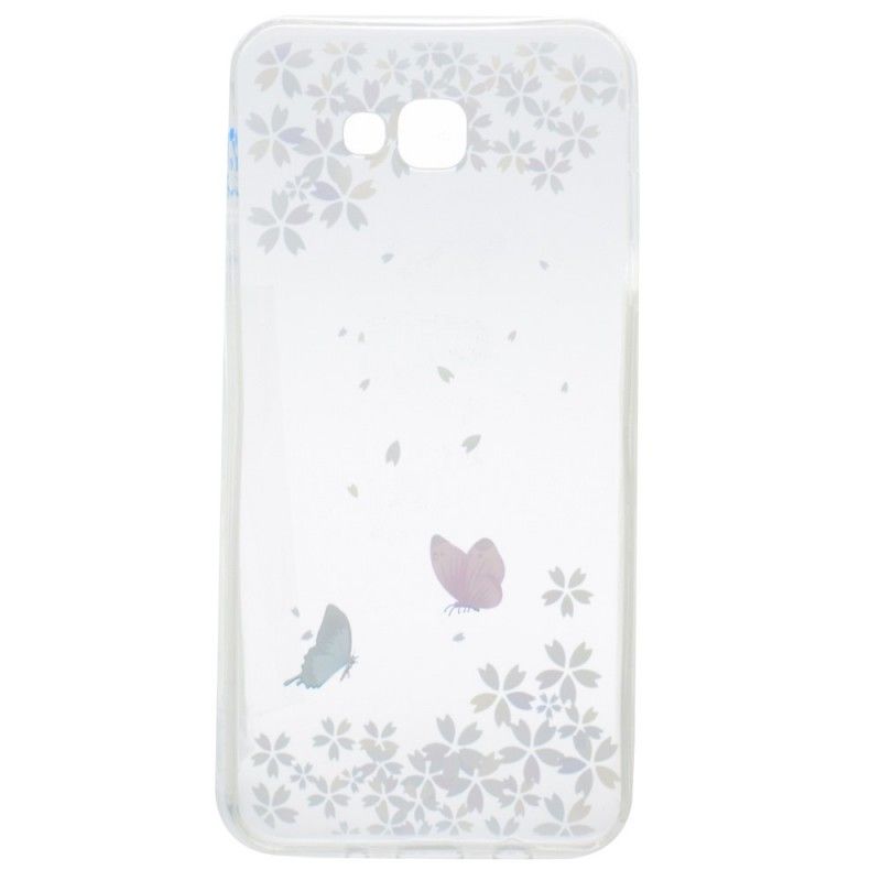 Cover Samsung Galaxy A3 2017 Gennemsigtige Sommerfugle Og Blomster Original