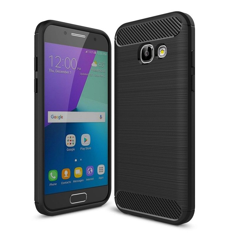 Cover Samsung Galaxy A3 2017 Sort Børstet Kulfiber Original