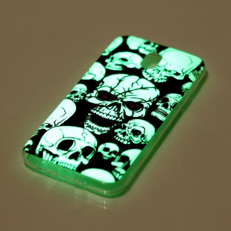 Cover for Samsung Galaxy J7 2017 Opmærksomhed Fluorescerende Kranier