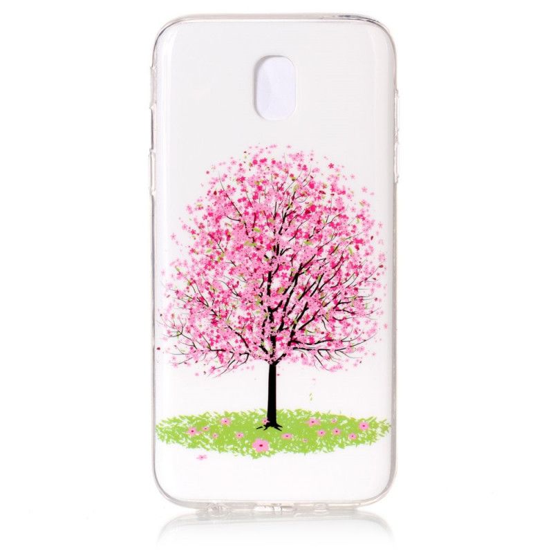 Cover Samsung Galaxy J7 2017 Fluorescerende Blomstrende Træ