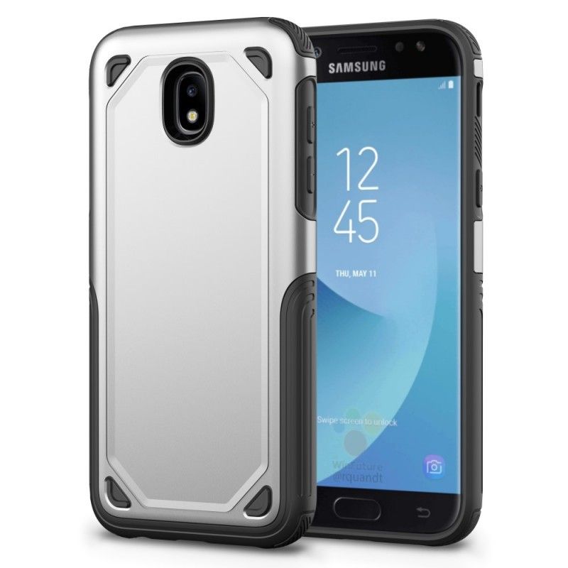 Cover Samsung Galaxy J7 2017 Sort Metaleffekt Rustning