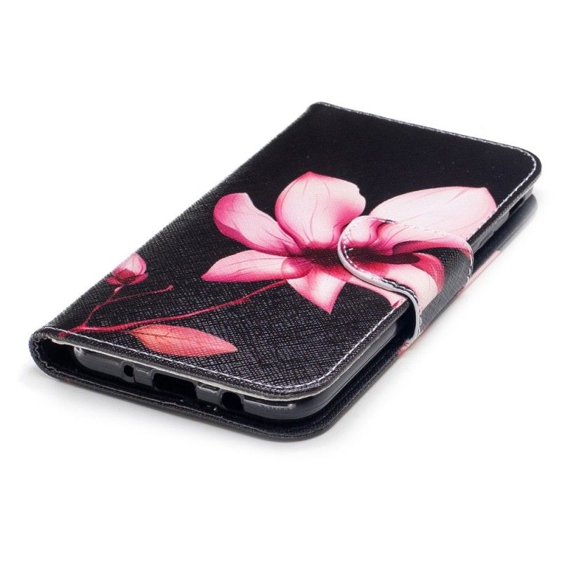 Flip Cover Læder for Samsung Galaxy J7 2017 Lyserød Blomst