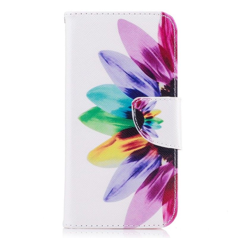 Flip Cover Samsung Galaxy J7 2017 Mobilcover Akvarelblomst