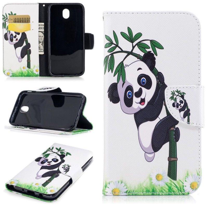 Flip Cover Samsung Galaxy J7 2017 Mobilcover Panda På Bambus