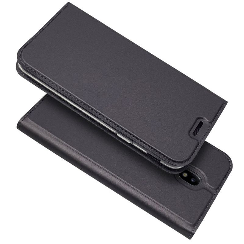 Læder Cover Samsung Galaxy J7 2017 Sort Magnetisk Lås