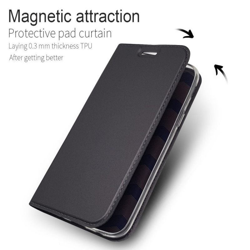 Læder Cover Samsung Galaxy J7 2017 Sort Magnetisk Lås