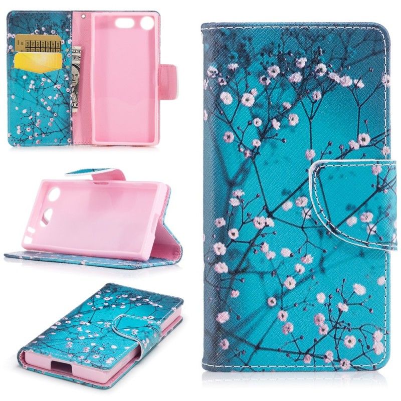 Flip Cover Sony Xperia XZ1 Compact Blomstrende Træ