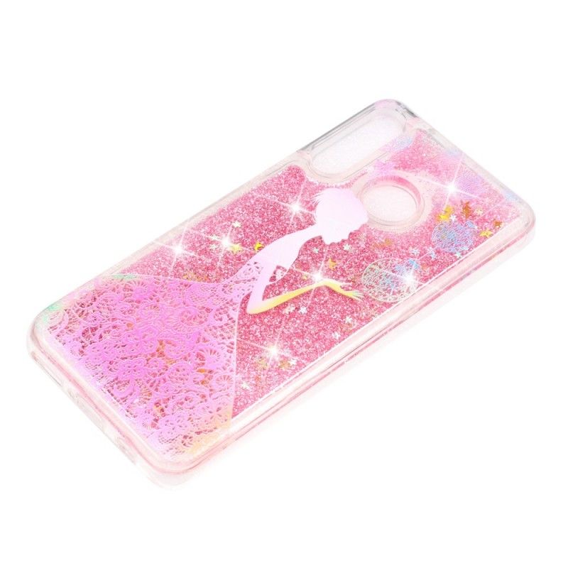 Cover for Huawei P30 Lite Gennemsigtig Glitterkjole