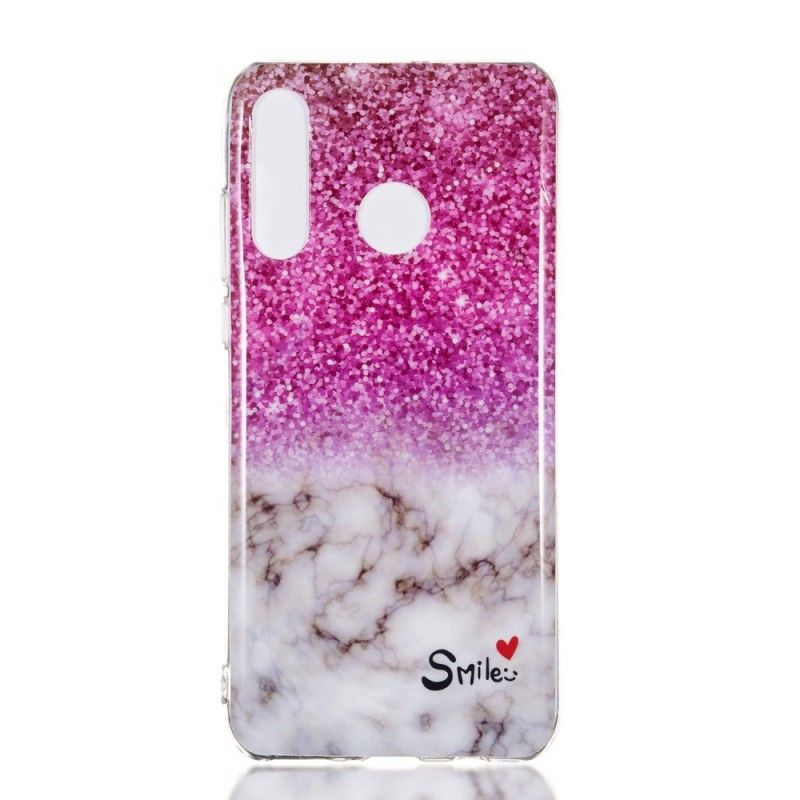 Cover for Huawei P30 Lite Marmorglitter Og Smil