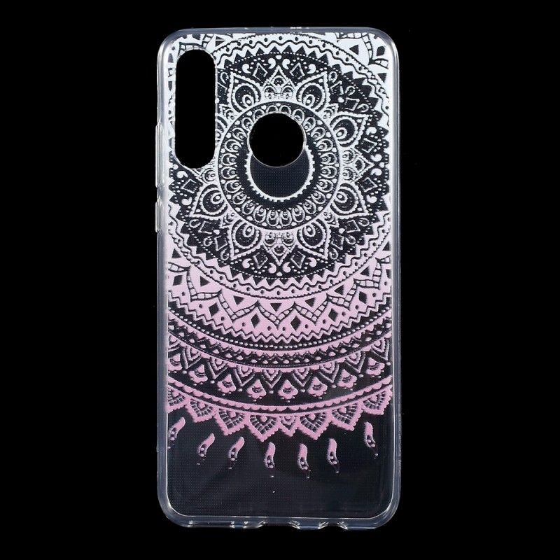 Cover for Huawei P30 Lite Pink Gennemsigtig Farverig Mandala