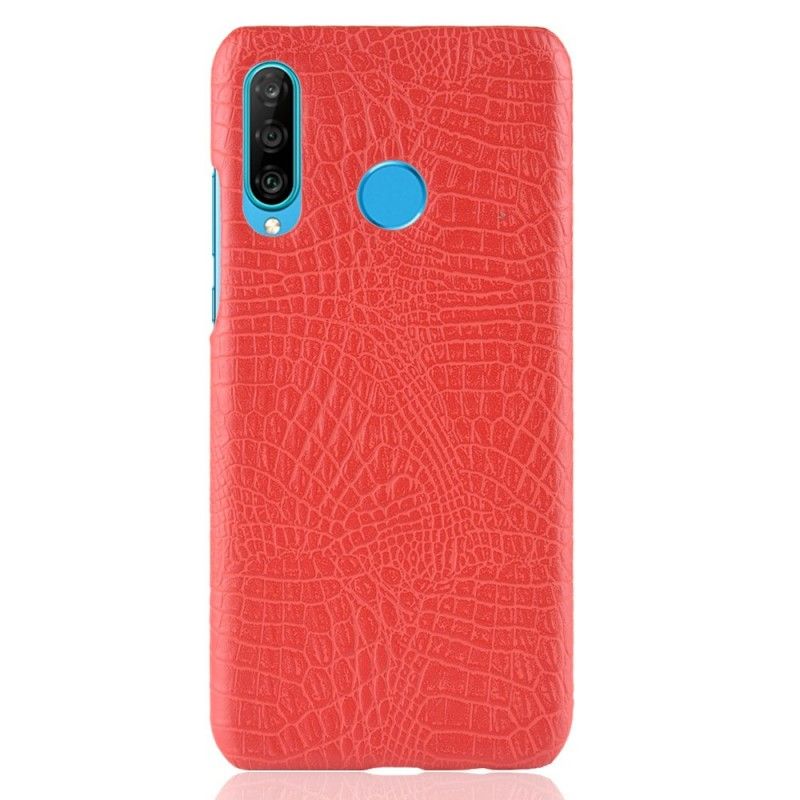 Cover for Huawei P30 Lite Sort Krokodillehudeffekt