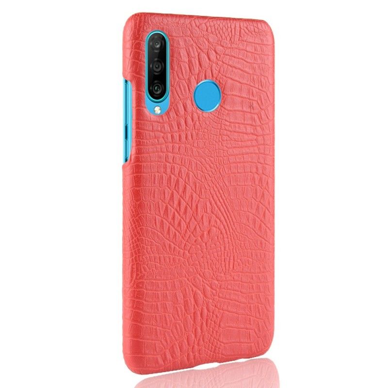 Cover for Huawei P30 Lite Sort Krokodillehudeffekt