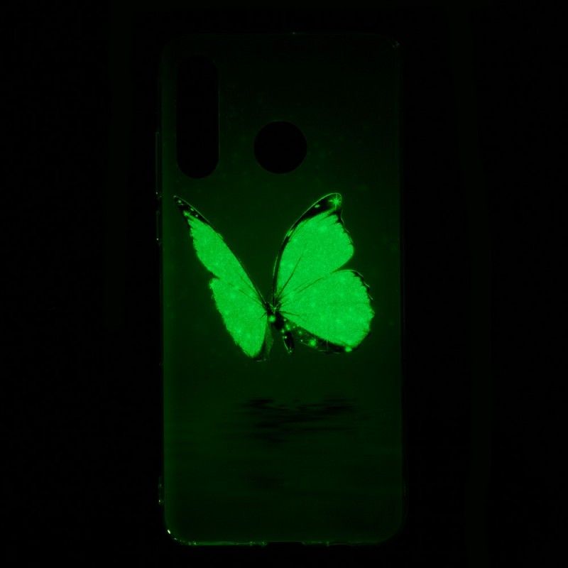 Cover Huawei P30 Lite Fluorescerende Blå Sommerfugl Original