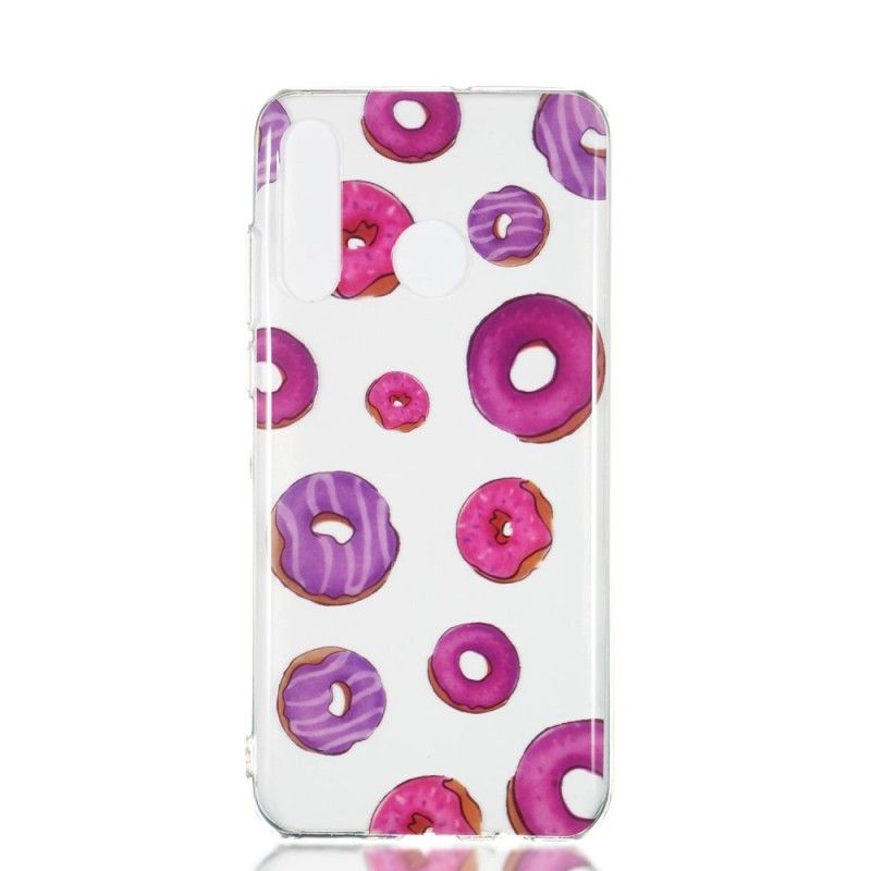 Cover Huawei P30 Lite Gennemsigtig Donuts Fan