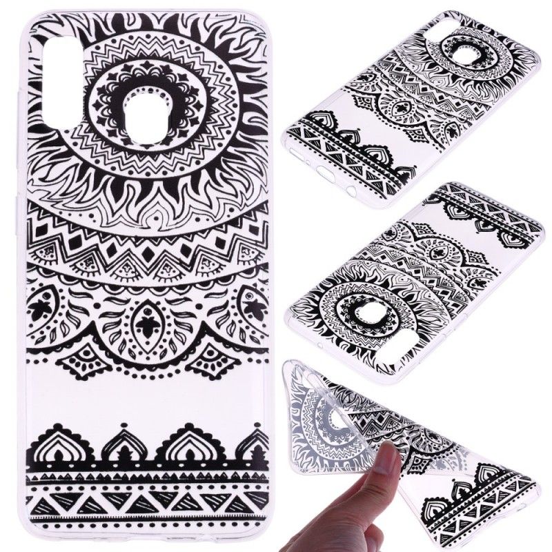 Cover Huawei P30 Lite Gennemsigtige Blomstermandala Original