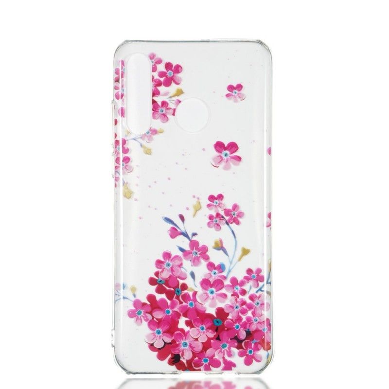 Cover Huawei P30 Lite Gule Og Magenta Blomster