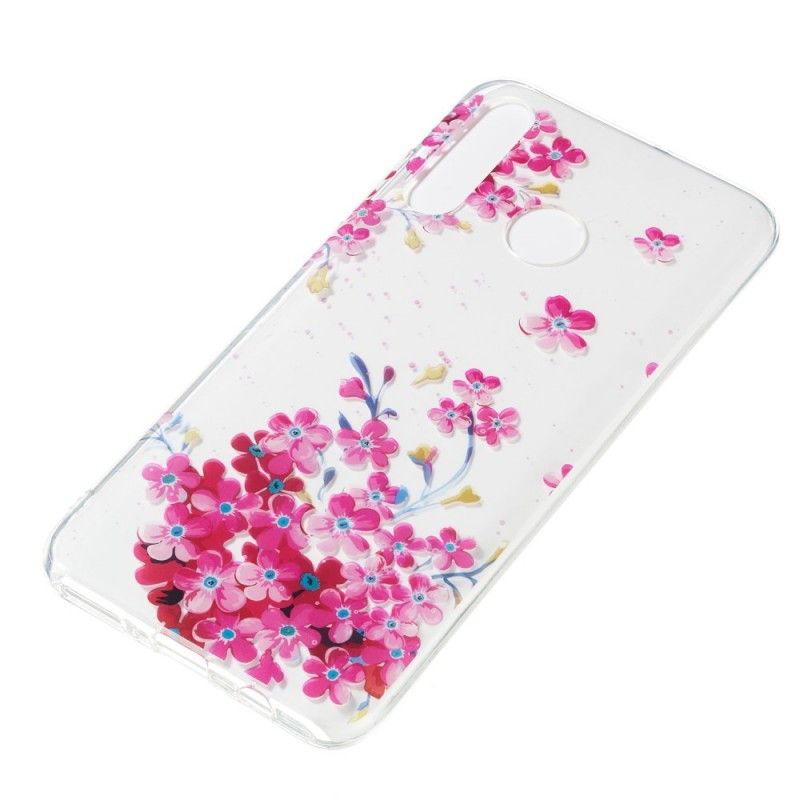 Cover Huawei P30 Lite Gule Og Magenta Blomster