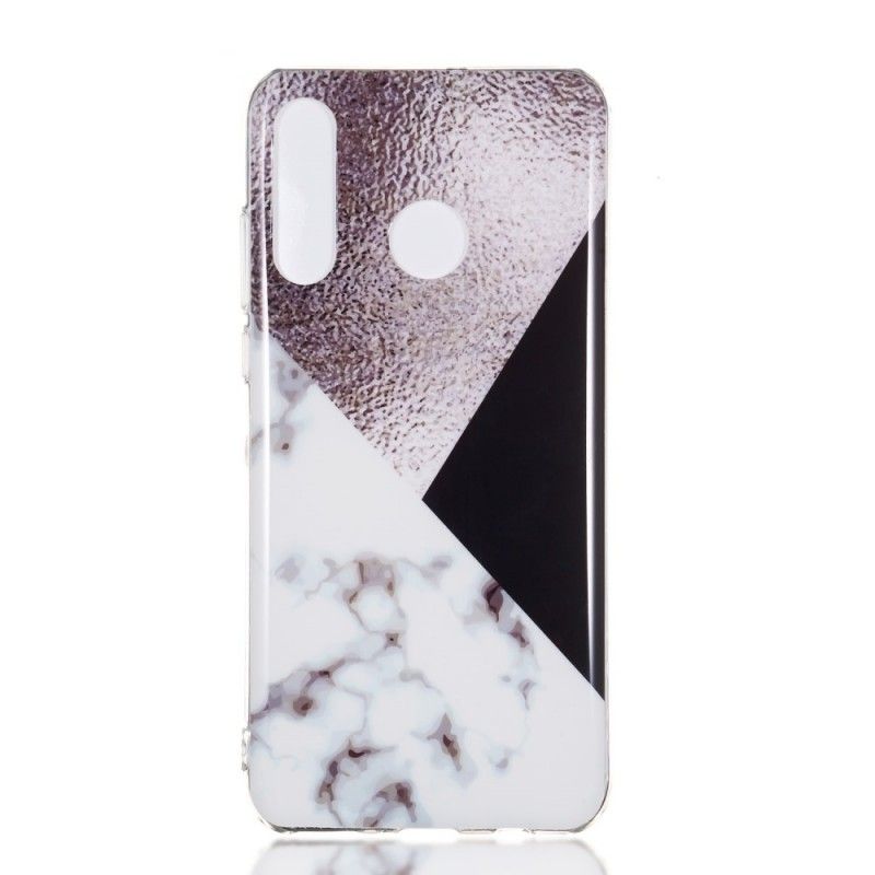 Cover Huawei P30 Lite Lilla Geometri Marmor Effekt