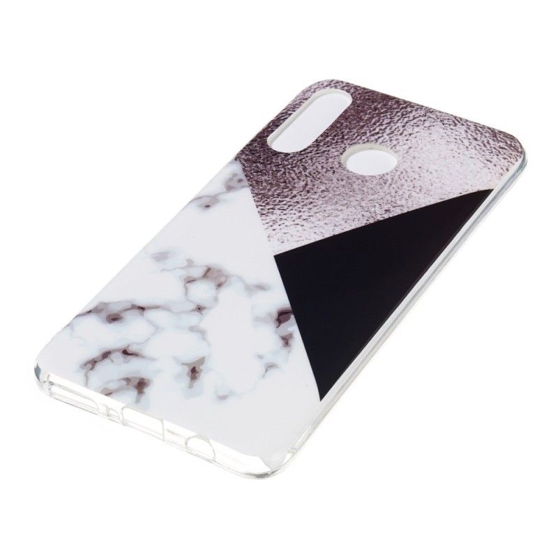 Cover Huawei P30 Lite Lilla Geometri Marmor Effekt