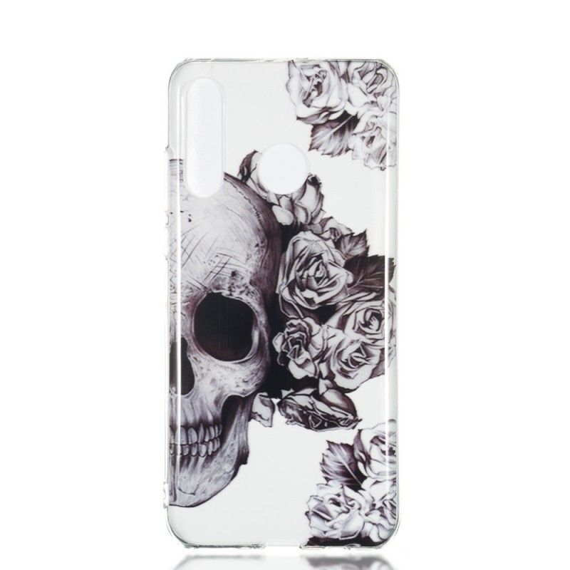 Cover Huawei P30 Lite Mobilcover Gennemsigtig Blomstret Kranium