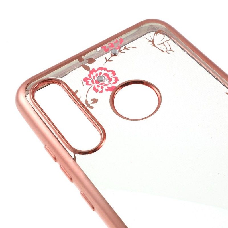 Cover Huawei P30 Lite Rose Gold Metaleffekt Grænser Op Til Sommerfugle