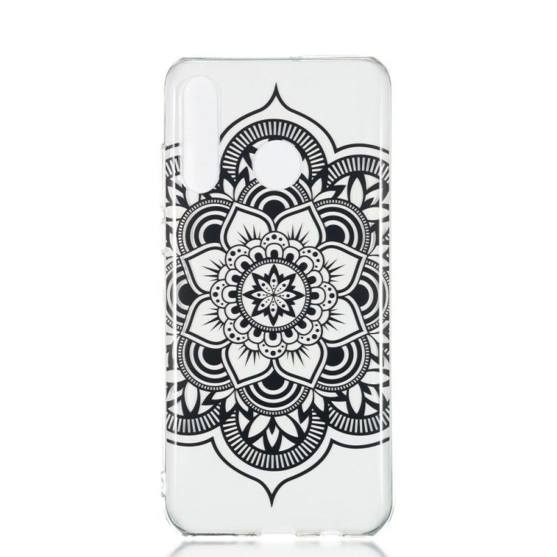 Cover Huawei P30 Lite Sort Mandala Kunst