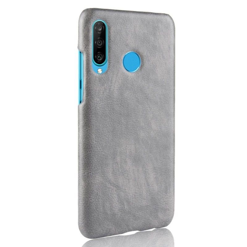 Cover Huawei P30 Lite Sort Mobilcover Lychee-Lædereffekt