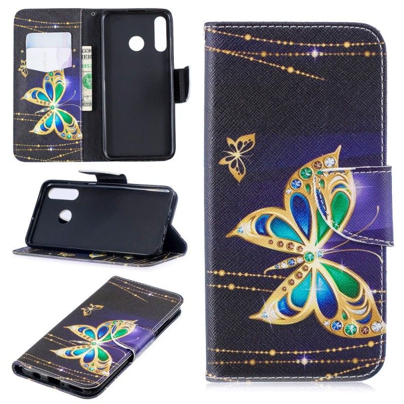 Flip Cover Huawei P30 Lite Magisk Sommerfugl