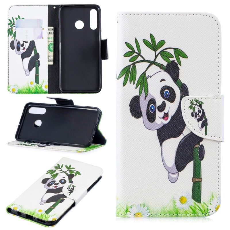 Flip Cover Huawei P30 Lite Mobilcover Panda På Bambus