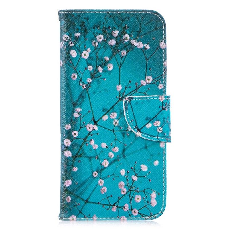 Flip Cover Læder for Huawei P30 Lite Blomstrende Træ