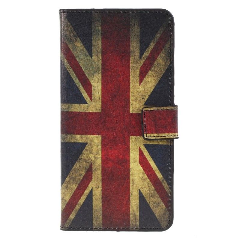 Flip Cover Læder Huawei P30 Lite Englands Flag